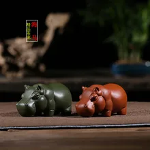 Бутик Фиолетовый глиняный чай для домашних животных, поднос, аксессуары, подарки, милый прекрасный чай для домашних животных, бегемот, ремесла, домашняя декоративная Быстрая