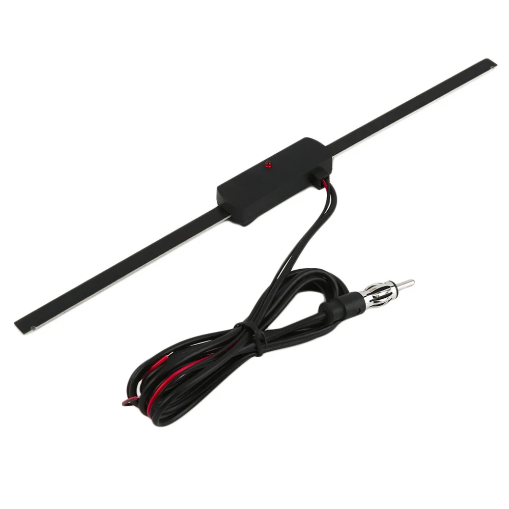 

2018 hot sale Car Antenna Booster Car Electronic FM/AM Radio Antenna Windshield Mount 12V Black Drop Shipping