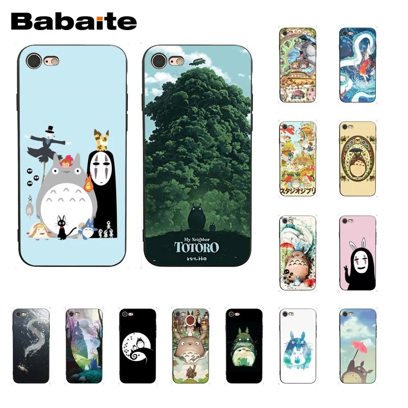 Cute Totoro Spirited Away Ghibli Anime Phone Case For Iphone 12 11 Pro Max 6s 6plus 7 7plus 8 8plus X Xs Max 5 5s Xr 12mini Phone Case Covers Aliexpress
