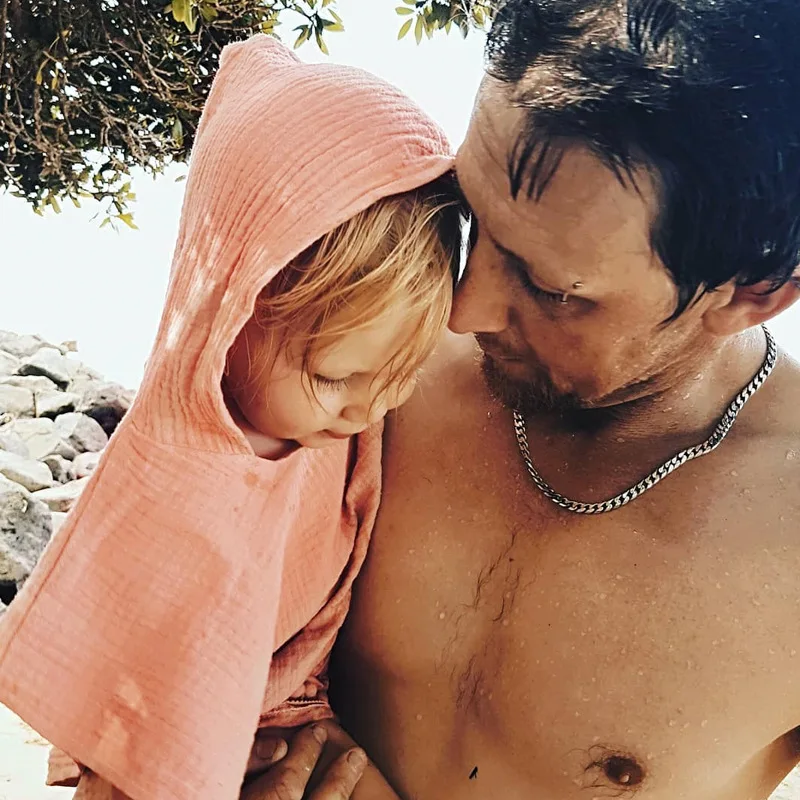 low cost Summer Casual Cotton Toddler Long Cape Cloaks Tassel Hem Hooded Kids Shawl Outwear Loose Beach Wear