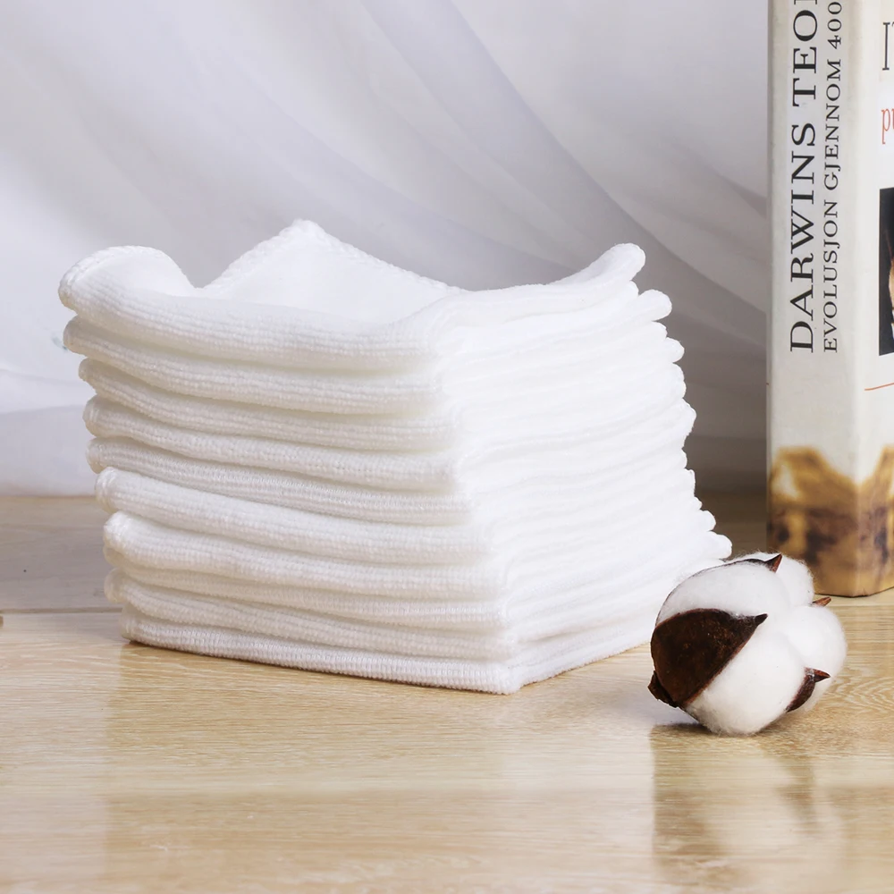 

2PC Practical White Square Microfiber Car Cloth Towel Home Kitchen Wash Cleaning Cloth Auto Cleaning Tools Accessories