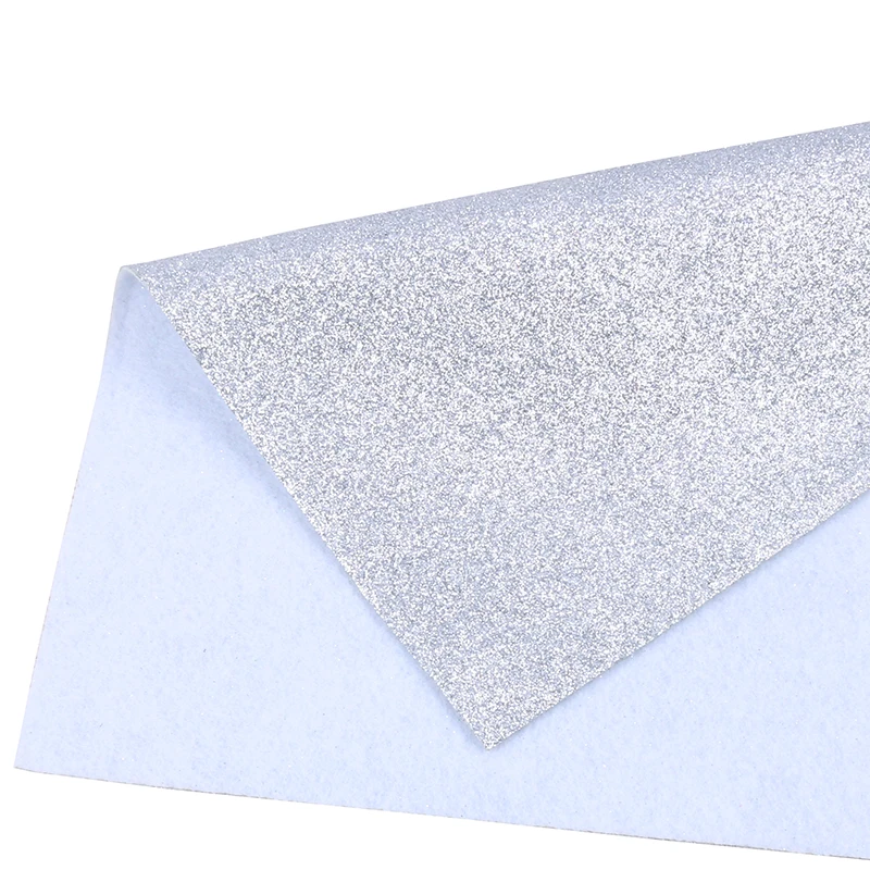 1.2mm thickness soft glitter non woven polyester felt DIY handmade home decoration sewing dolls material 21X30cm