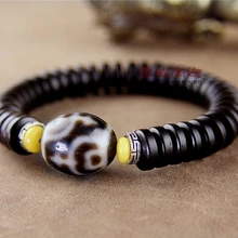 Тибетские украшения qualitched Dzi Ji Bead Daluo ваза браслет с узором для мужчин и женщин натуральный кокос раковины высокого качества браслет