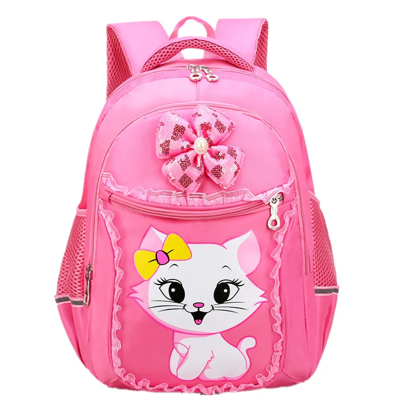 Petminru, школьные сумки для девочек, мультяшный рюкзак, Милая принцесса, кошка, Детские рюкзаки, рюкзак для начальной школы - Цвет: Backpack S