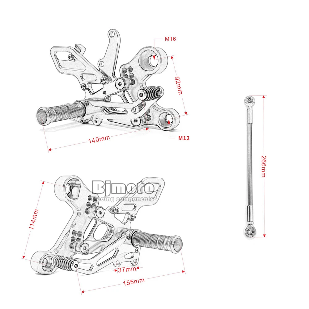 Для Yamaha mtmt09 2013 мотокросса FZ-09 FZ09 FZ 09 2013- CNC подножка задние наборы Rearset подножки