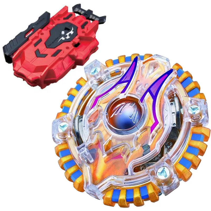 Zillion Zeus / Zeutron Burst Spinning Top STARTER SET w/ Launcher B-59 New Kids Toy Top LR Red Bey Launcher