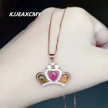 

KJJEAXCMY boutique jewelry,Natural tourmaline, women's necklaces, pendants, inlaid jewelry wholesale, S925 sterling silver whole