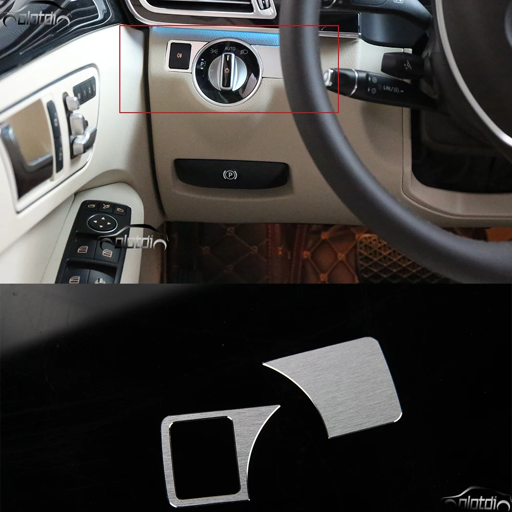 Car Styling Headlight Switch Trim Aluminum Alloy Stickers for Mercedes Benz | Автомобили и мотоциклы