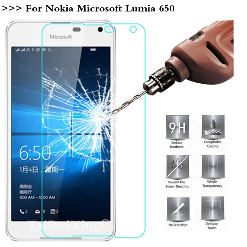 9H 2.5D 0 26 мм Закаленное стекло протектор экрана для Microsoft Nokia Lumia 650 Защитная пленка