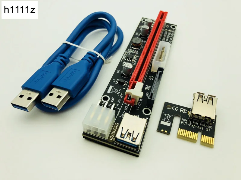 3 в 1 4 контактный Райзер Molex PCI E 6 SATA 60 см PCIE 1x до 16x Express карта для видеокарты Майнер