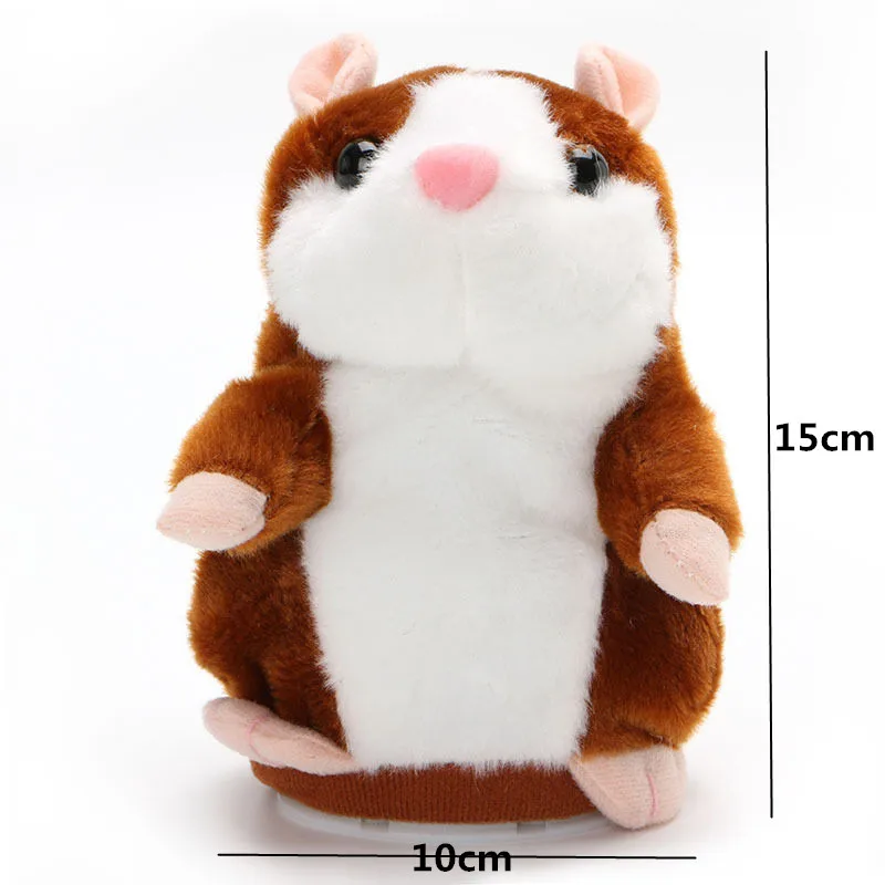 15cm Sweet Talking Hamster Plush Toy Repeat Words Speak Sound Recording Kids Children Fun Toys