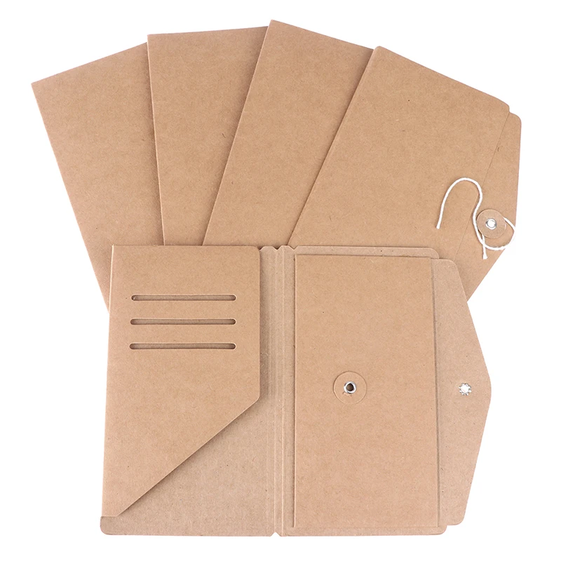 Handmade Kraft Paper File Holder For Travel Notebook Accessory Vintage Retro Card Pocket Storage Standard Pocket Passport Handmade Kraft Paper File Holder For Travel Notebook Accessory Vintage Retro Card Pocket Storage Standard Pocket Passport
