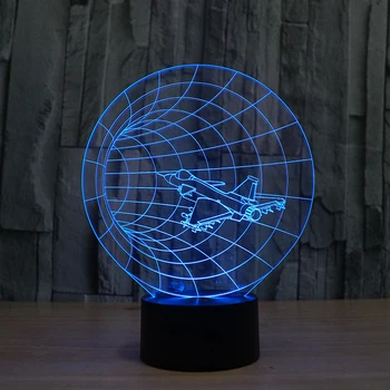 

Creative 3D time machine shapes night Lamp room decor multi-color light 7 colors
