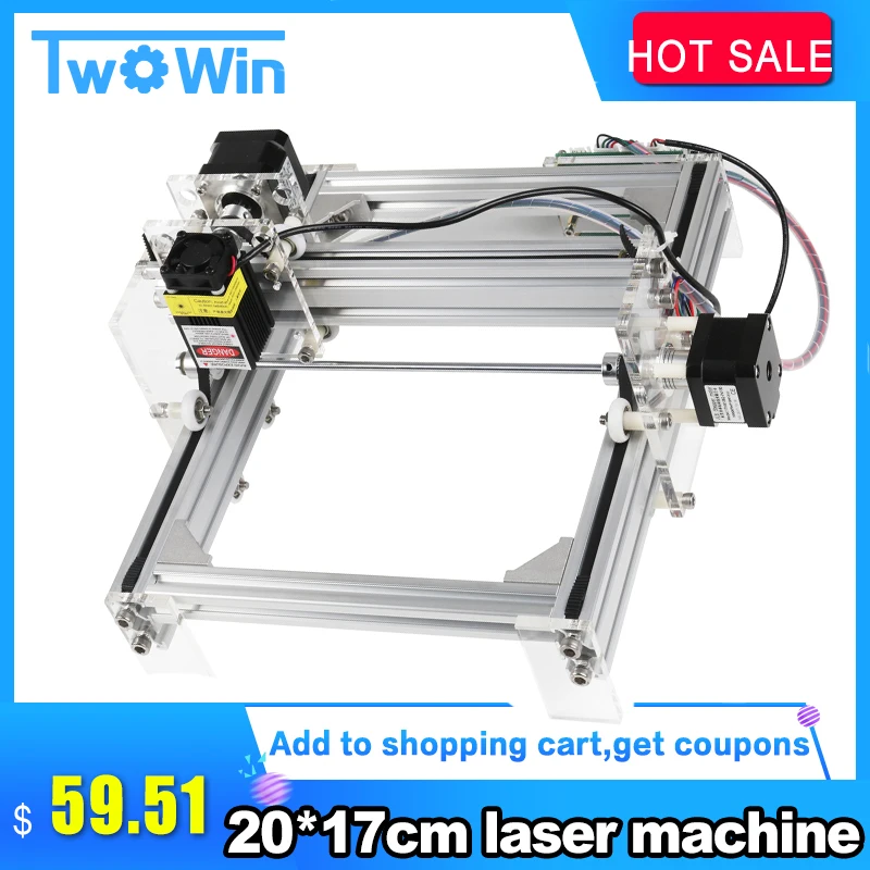 

500mw/2500mw/5500mw Desktop DIY Violet Laser Engraving Machine Picture CNC Printer, working area 20cmx17cm