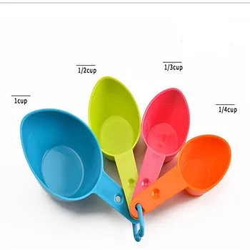 

4PC Measuring Cup Set Plastic Measuring Spoon Measuring Cup Combination Kitchen baking accessories Flour measuring spoon tools