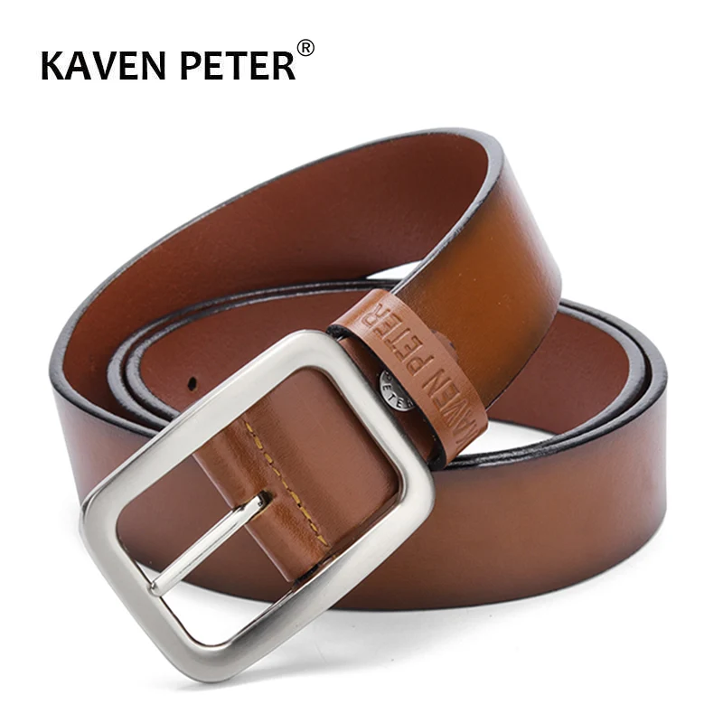 

Male Belt For Mens Luxury Cow Genuine Leather Belt Designer Belts Men Pin Buckle Business Trouser High Quality Black Blue Brown