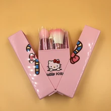 Подростка Девушки Cute Hello Kitty Кисти Для Макияжа Набор Розовая Коробка 8 шт. составляют Набор Кистей Для Макияжа Инструменты Maquiagem