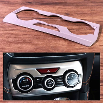 

ABS Matte Silver Air Condition A/C Control Switch Panel Cover Trim Moludings For Subaru XV 2018 Car Styling Accessories