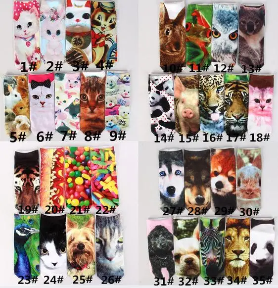 

200pairs/lot cute 3D animal print sock/slippers ankle socks personalized short socks/owl print sock