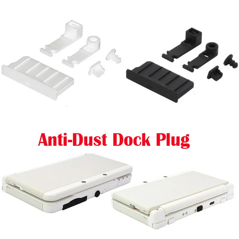 Silicone Anti-Dust Plug Earphone jack Charging Dock Dust Proof Protector  Cap for Nintendo New 3DS XL/LL 3DSXL 3DSLL 2DS Cover