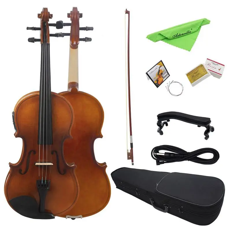 

Astonvilla AV-E03 4/4 Full Size Acoustic Violin Fiddle Kit Solid Wood Matte Finish Spruce Face Board 4-String Instrument 2#