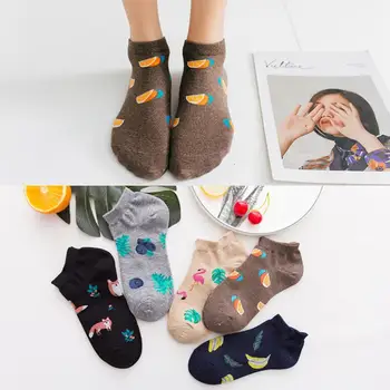 

yishine Flamingo Fruits Prints Women Short Socks Casual Low Ankle Sock Summer Spring Animals Funny Socks for Girls 10 Pairs