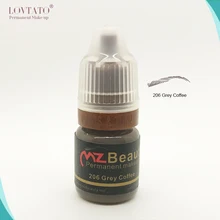MZ beauty перманентные чернила для макияжа бровей татуировки чернила пигмент для микроблейдинга для профессионального микроблейдинга цвета татуировки чернила серый кофе