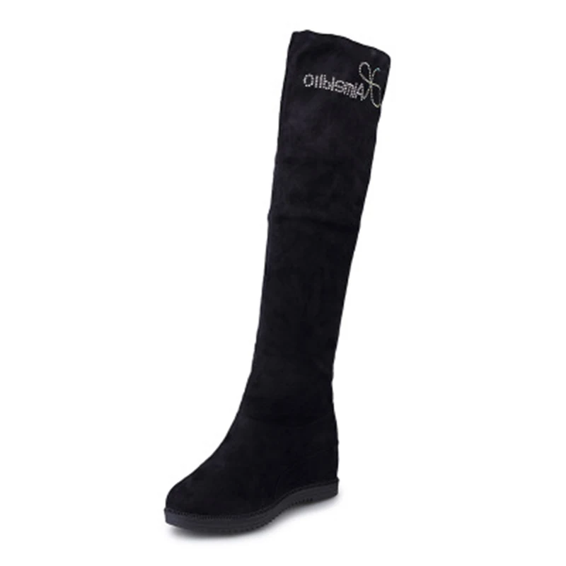 

Thigh High Boots Female Winter Boots Women Over the Knee Increased women boots in long Boots Flat Stretch Sexy Fashion Shoes