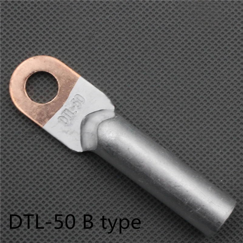 1piece DTL 50 50mm2 Cable Lug Terminal Connector Copper Tone for 10.5mm