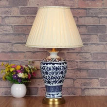 Винтаж Китайский спальня гостиная Свадебные настольная лампа Цзиндэчжэнь фарфоровая Керамическая Настольная лампа искусство фарфора настольная лампа