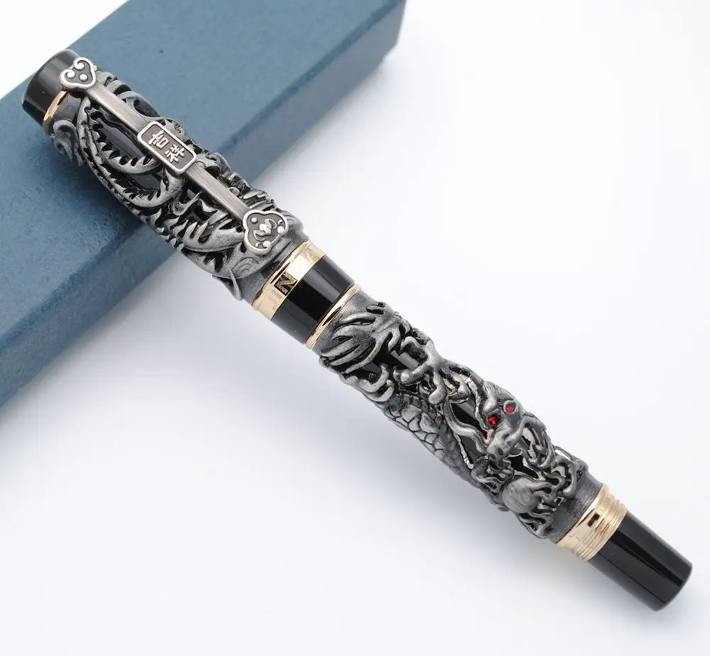

JINHAO Chinese Dragon and Phoenix Relievo Fountain Pen M Nib