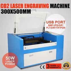 50 Вт CO2 лазерной гравировки резки с вспомогательным поворотным устройством Высокое качество высокой точности