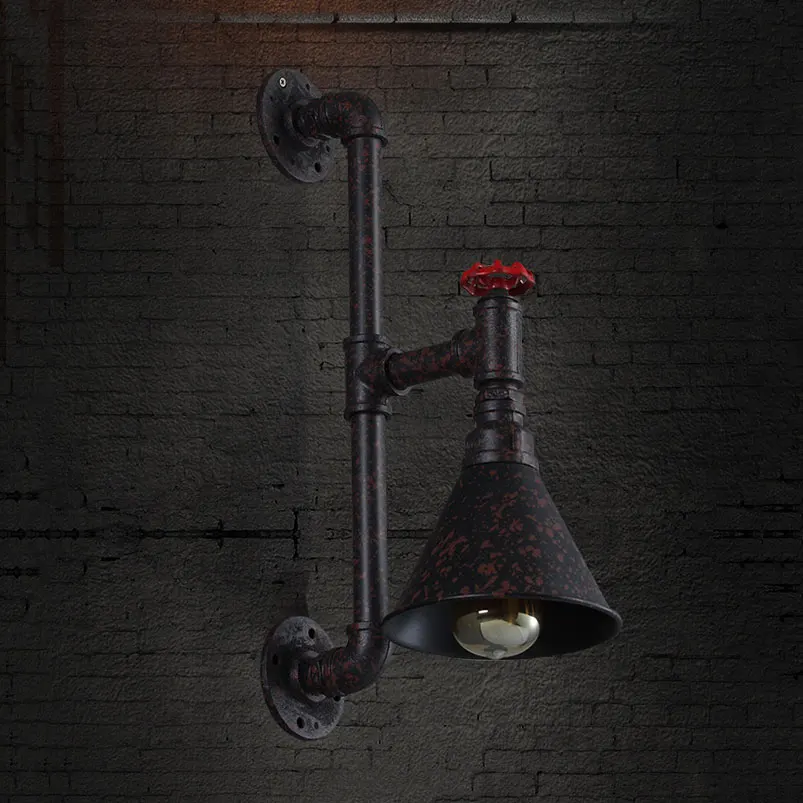industry wind lights retro loft water pipe lamps bar cafe restaurant pub club living room aisle stair stair wall sconce bra