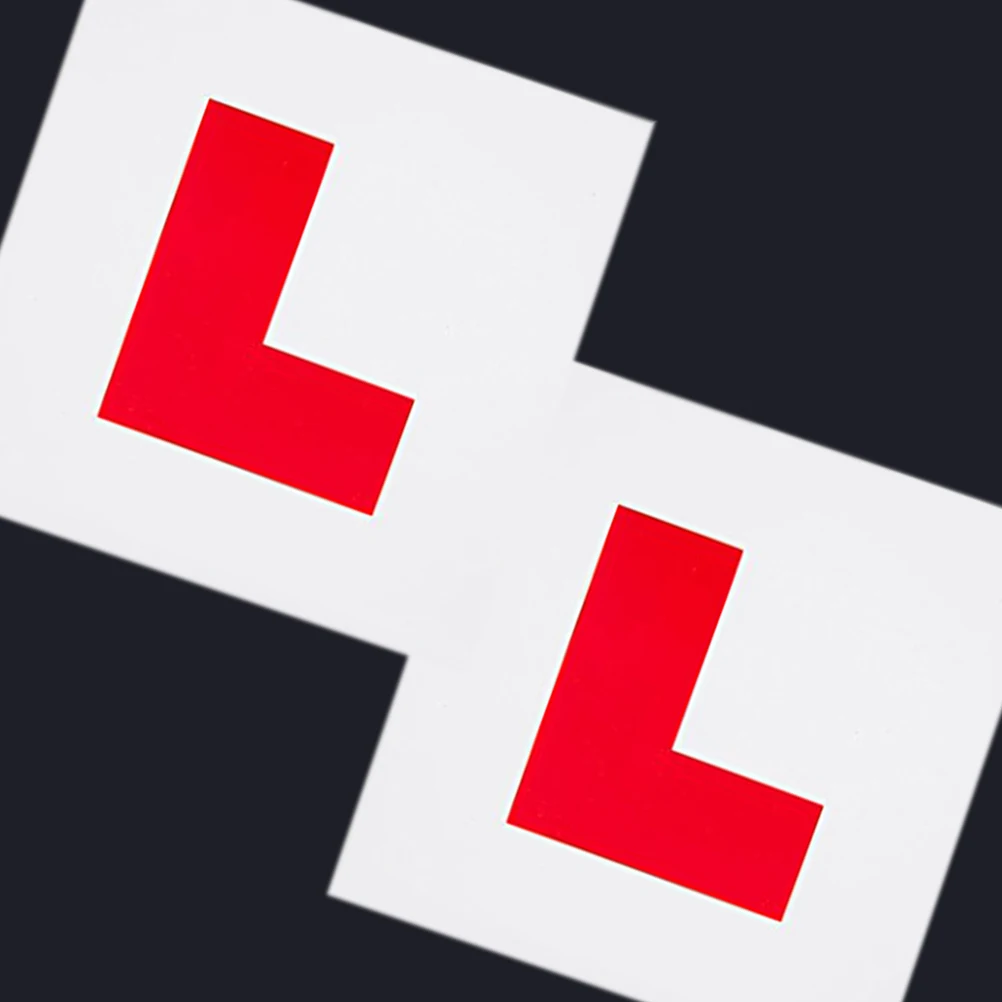 2 PIECE L PLATE CAR LEARNER SIGN STICKERS VEHICLE STICKER EXPRESS DELIVERY