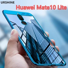 

for Global Version Huawei Nova 2i 5.9" Phone Case Black Blue Gold Plating Bumper Clear Cover for Huawei Mate 10 lite TPU Case