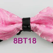 YIBEI coahella галстуки с черным низом розовый Пейсли галстук-бабочка Новое поступление галстуки-бабочки алмазные кожаные пикеры взрослые бабочки