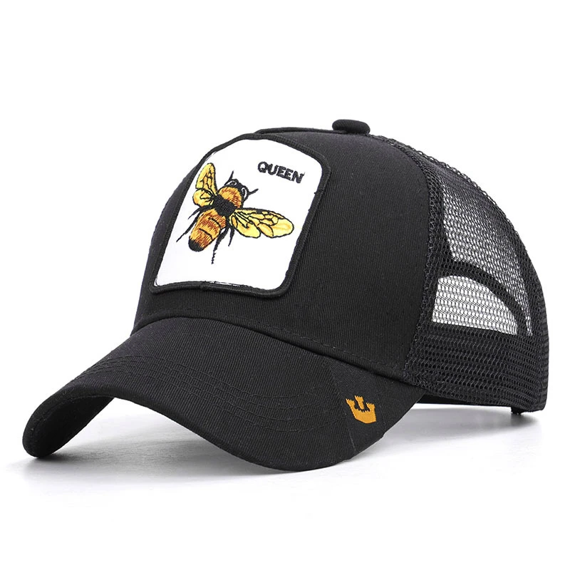 

Quality Bee Baseball Cap Men Women Summer Animal Hat Trucker Cap Mesh Queen Letter 6 Colors
