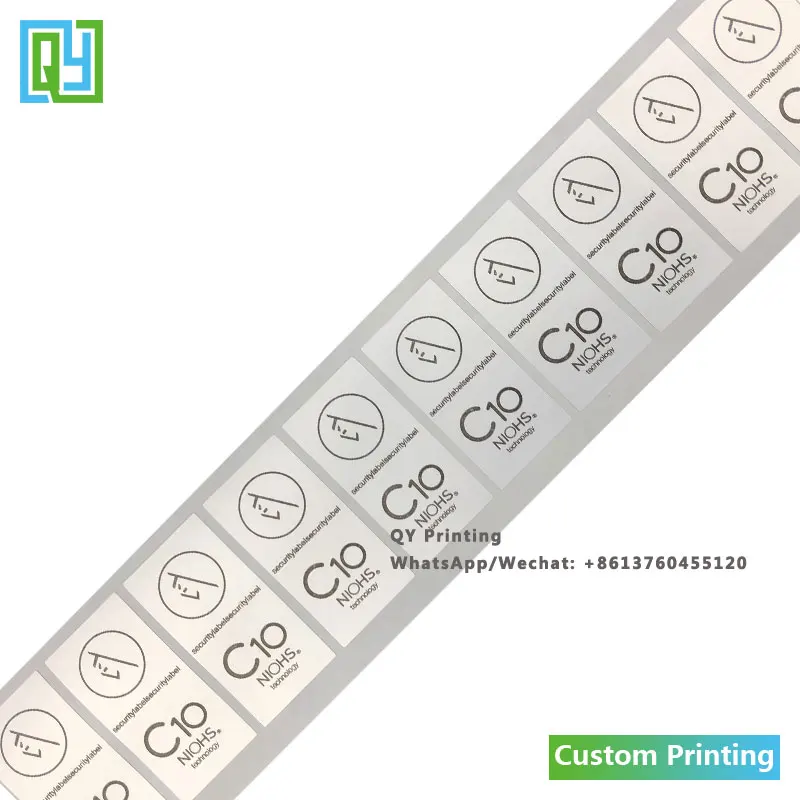 1000pcs 20x40mm 사용자 정의 보증 VOID 보안 레이블 매트 실버 Void Open Tamper 분명 경고 스티커 상자 케이스 인감