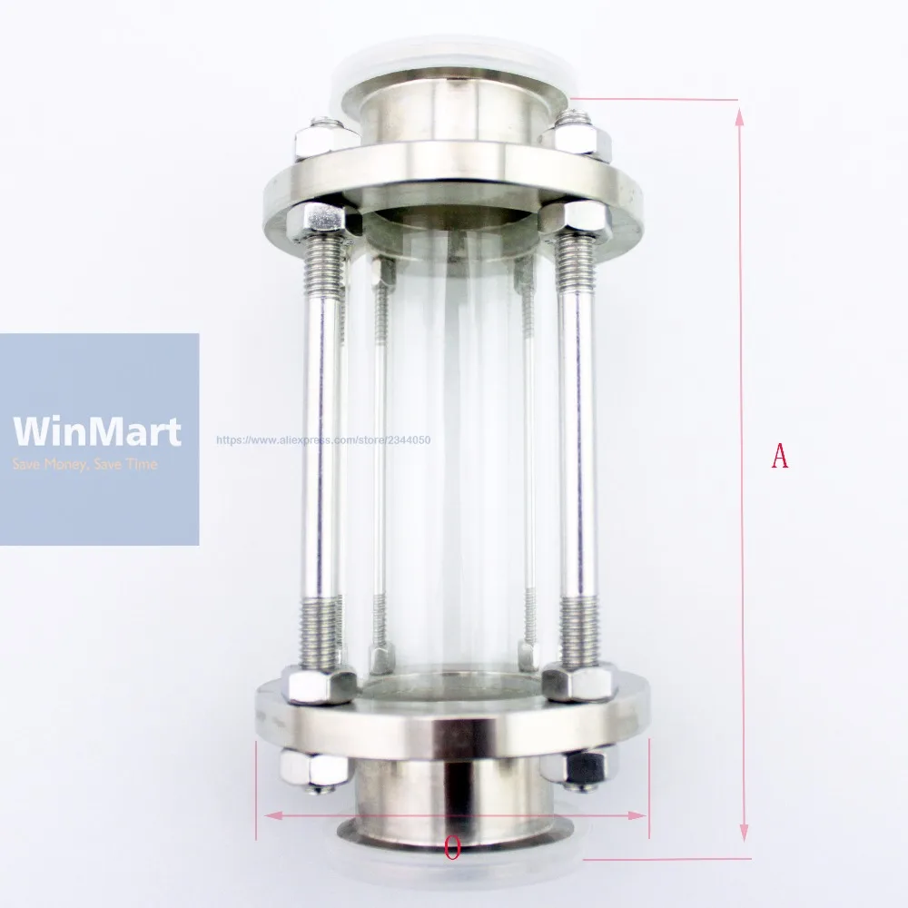 38 мм 1," Tri Clamp Clover Sanitay Flow Sight стекло диоптрий подходит для 38 мм трубы OD 304 нержавеющая сталь фитинг Homebrew дневник продукт