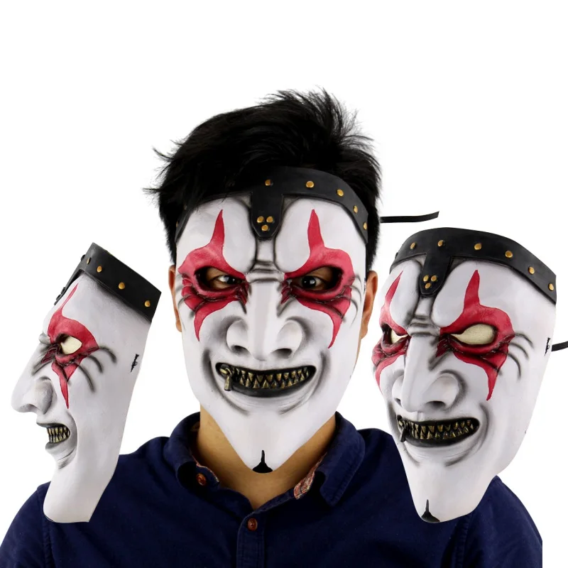 Страшная маска на Хеллоуин клоун латексная маска на все лицо большой рот красные волосы нос Косплей ужас маскарад маска призрак Вечерние