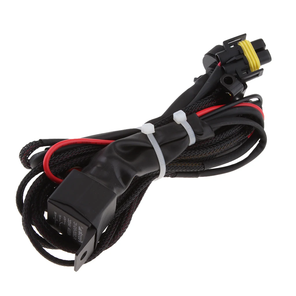 Motorcycle Front Driving Aux Light Fog Lamp Switch Cable Wire For BWN