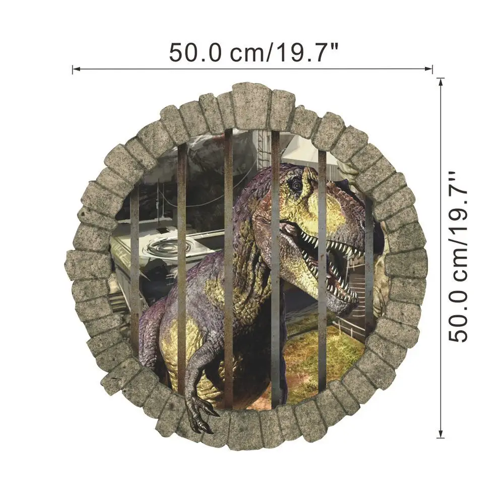Мультфильм 3d Vivid сломанный Динозавр наклейки на стену искусство дети спальня украшения Дети Плакат Фреска - Цвет: X007