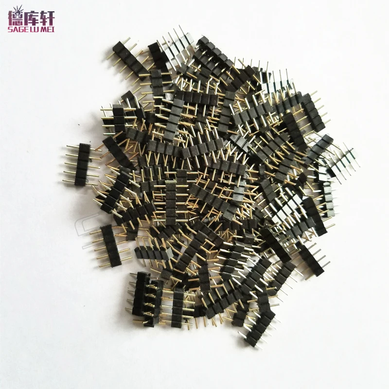 

20pcs 5 pin Plug Connector For RGBW / RGBWW SMD 5050 LED Strip RGB Single Color