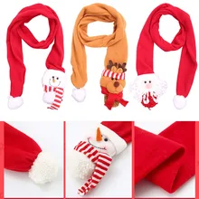Рождественские украшения Санта-Клаус шарф с лосем рождественские мягкие теплые шарфы костюм аксессуары подарок детский нагрудник удобные аксессуары