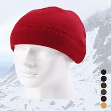 Уличная флисовая шапка для мужчин и женщин, кепка для походов, теплая ветрозащитная осенне-зимние шапки для рыбалки, велоспорта, охоты, военная тактическая Кепка