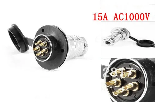 

Metal Flange 25mm Head GX25-5 5Pin Male Aviation Plug Connector