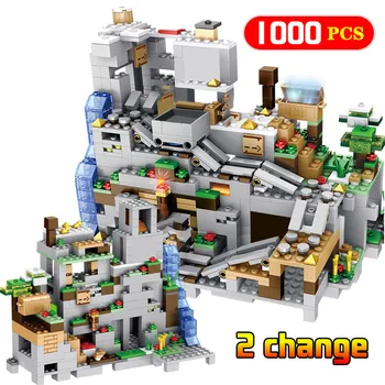 

1000pcs Mechanism The Mountain Cave Model Building Blocks Series Figures Bricks Sets Toys for Boys