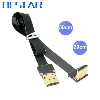 

FPV HDMI Type A To Angled HDMI HDTV FPC Flat Cable 10cm 20cm 30cm 50cm 80cm 100cm 1ft 2ft 3ft for Multicopter Aerial Photography