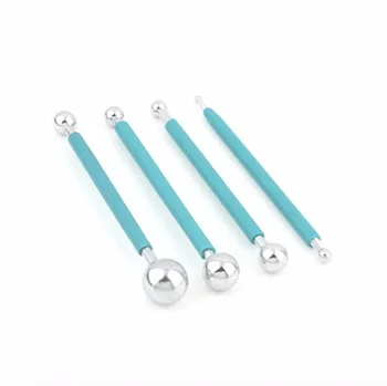

4PCS Stainless Steel Ball Sculpting Polymer Plunger Cutter Fondant Cake Mold Cupcake Cookie Pastry Chocolate Baking Tool FQ1483
