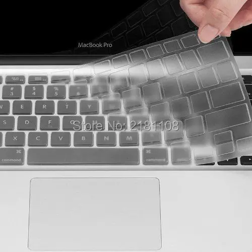 Прозрачная клавиатура из ТПУ для нового Macbook Pro 11 1213 15 retina A1278 A1398 A1466 A1534